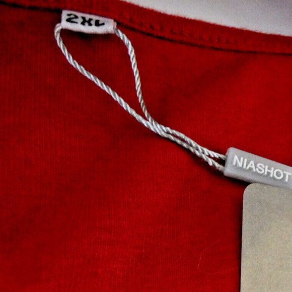 Christmas Red Blouse Niashot Long Sleeve Women Size 2XL Holiday Party Office NWT - Picture 6 of 11